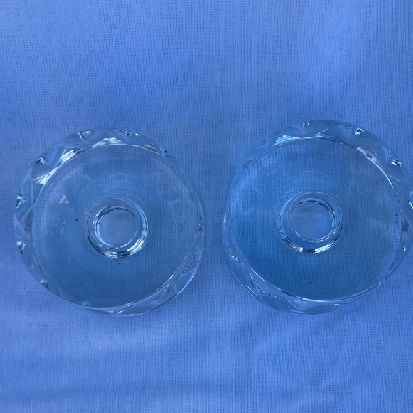 Set of 2 : Orrefors Crystal Candle Holders - Picture 3 of 6